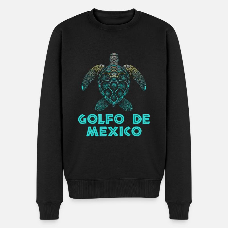 golfo de mexico - Männer Premium Bio Pullover - Schwarz