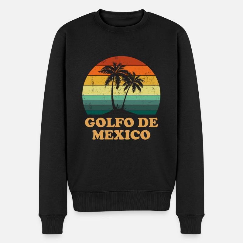 golfo de mexico - Männer Premium Bio Pullover - Schwarz
