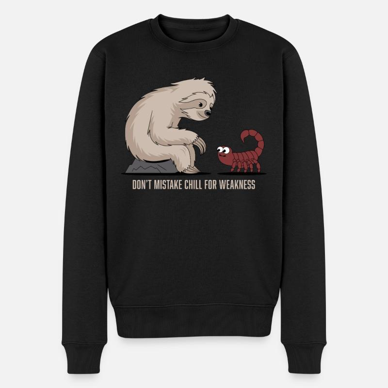 Skorpion Sternzeichen Faultier: Verwechsle - Männer Premium Bio Pullover - Schwarz