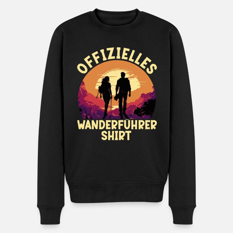 Wanderführer - Männer Premium Bio Pullover - Schwarz