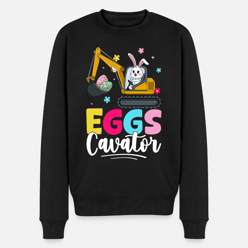 Eier Kavator - Männer Premium Bio Pullover - Schwarz