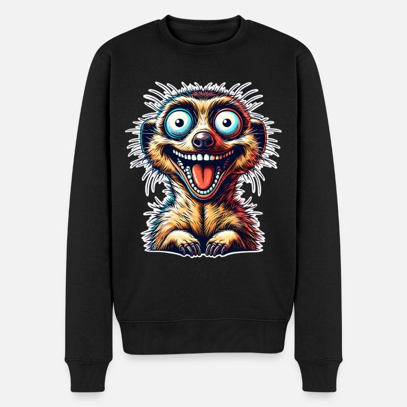 Erdmännchen - Männer Premium Bio Pullover - Schwarz