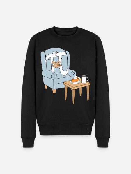 Hyggelig Pi-dag med afslapning - Økologisk premium-sweatshirt til mænd - sort