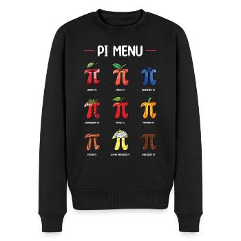 Pi Menü Früchte und Kuchen Pi Day Spaß - Männer Premium Bio Pullover - Schwarz - Vorne - Nico (187cm)