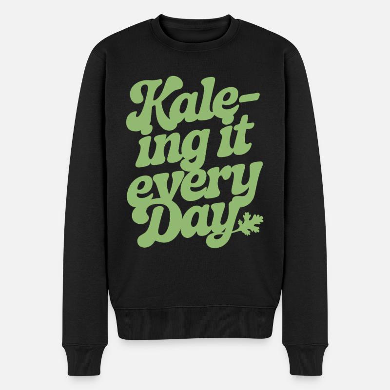 Kale-ing It Every Day Vegan Vegetarisch - Männer Premium Bio Pullover - Schwarz