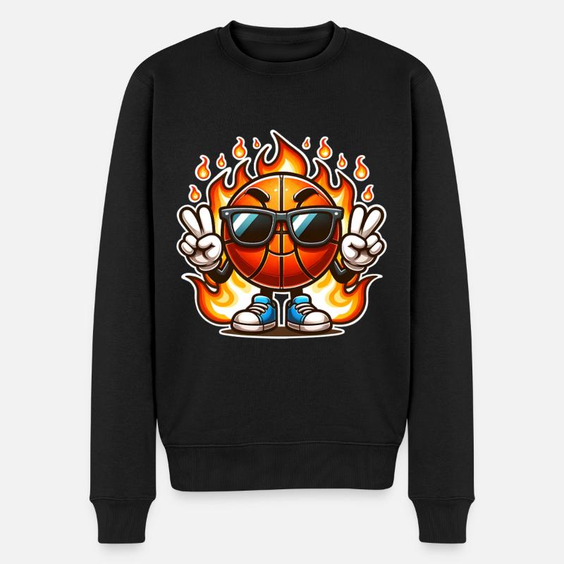 Basket-ball Joueurs de basket-ball - Pull Premium bio Homme - noir
