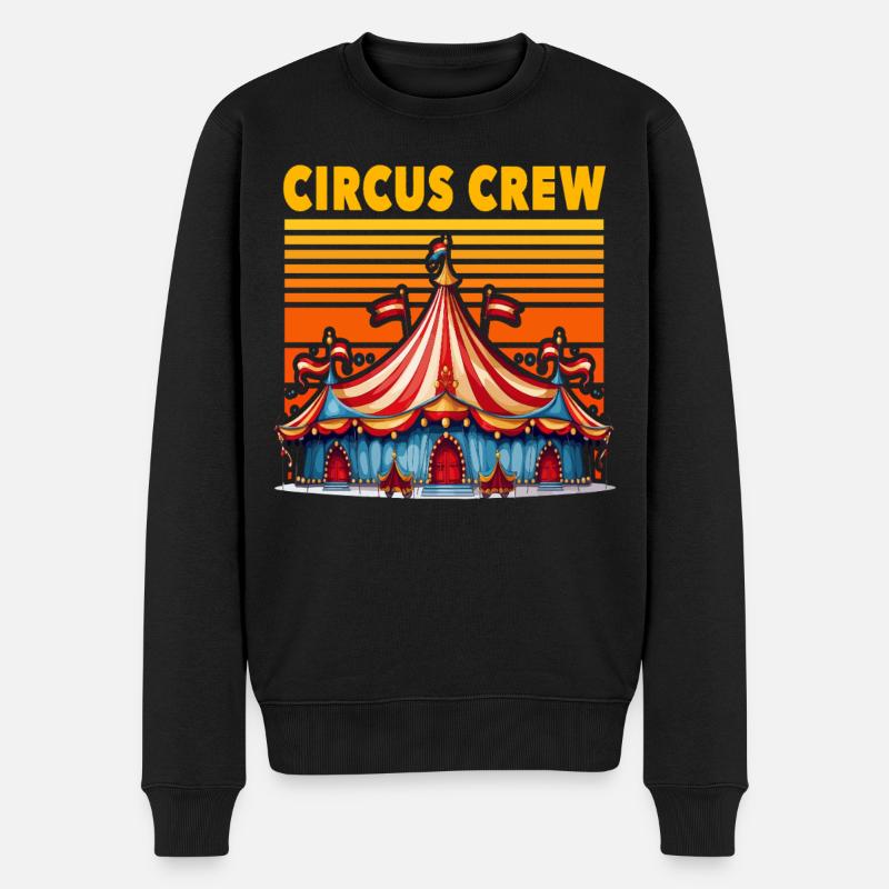 Zirkus-Crew - Männer Premium Bio Pullover - Schwarz