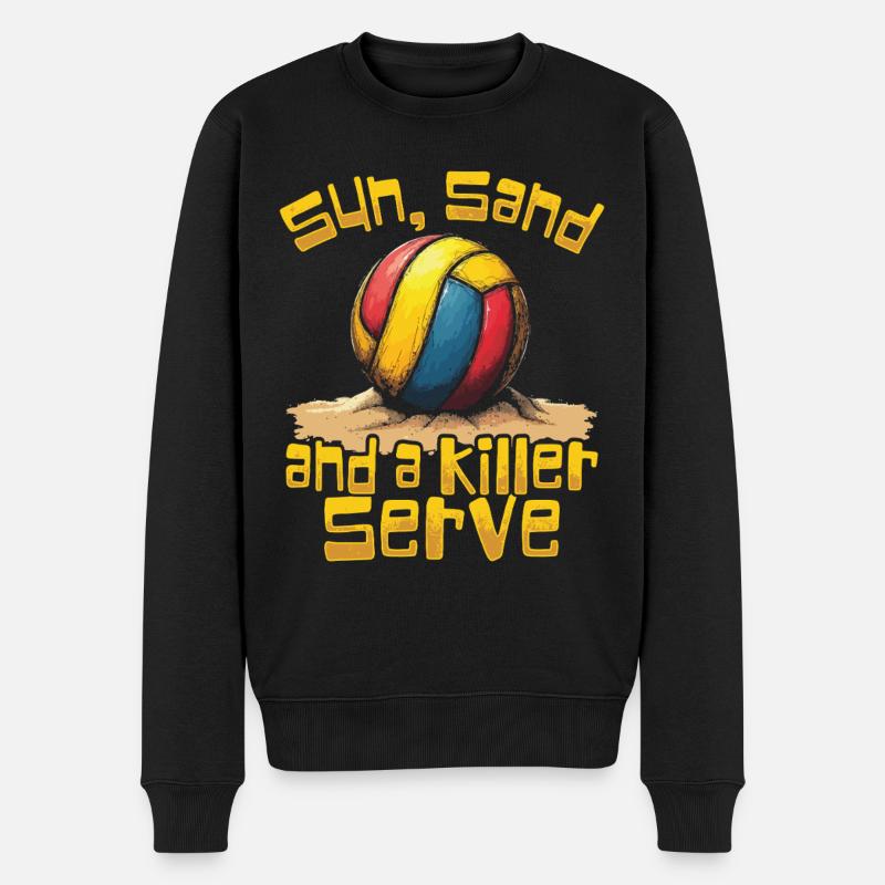Beachvolleyball Volleyball Volleyballspieler - Männer Premium Bio Pullover - Schwarz