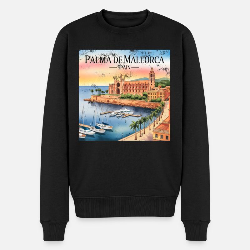 Palma de Majorque - Pull Premium bio Homme - noir