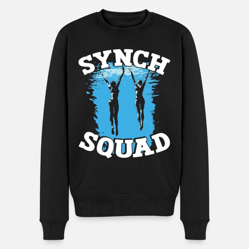 Synchronschwimmen Synchro Schwimmer - Männer Premium Bio Pullover - Schwarz