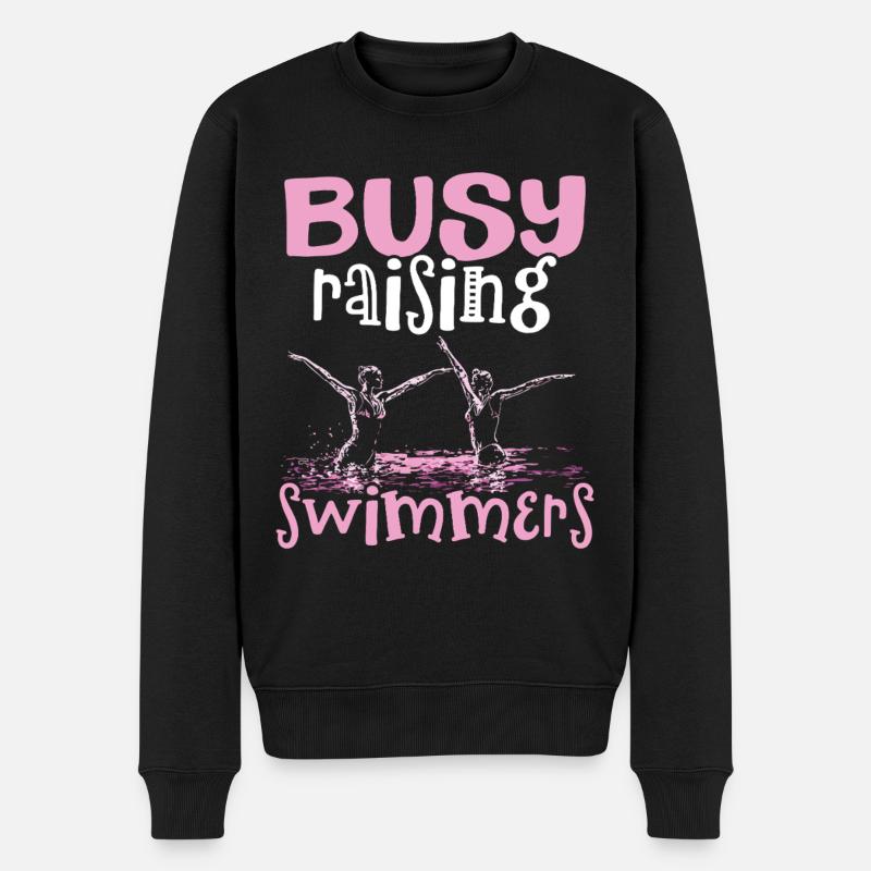 Synchronized Swimming Synchro Swimmers - Men's Premium Organic Jumper - black