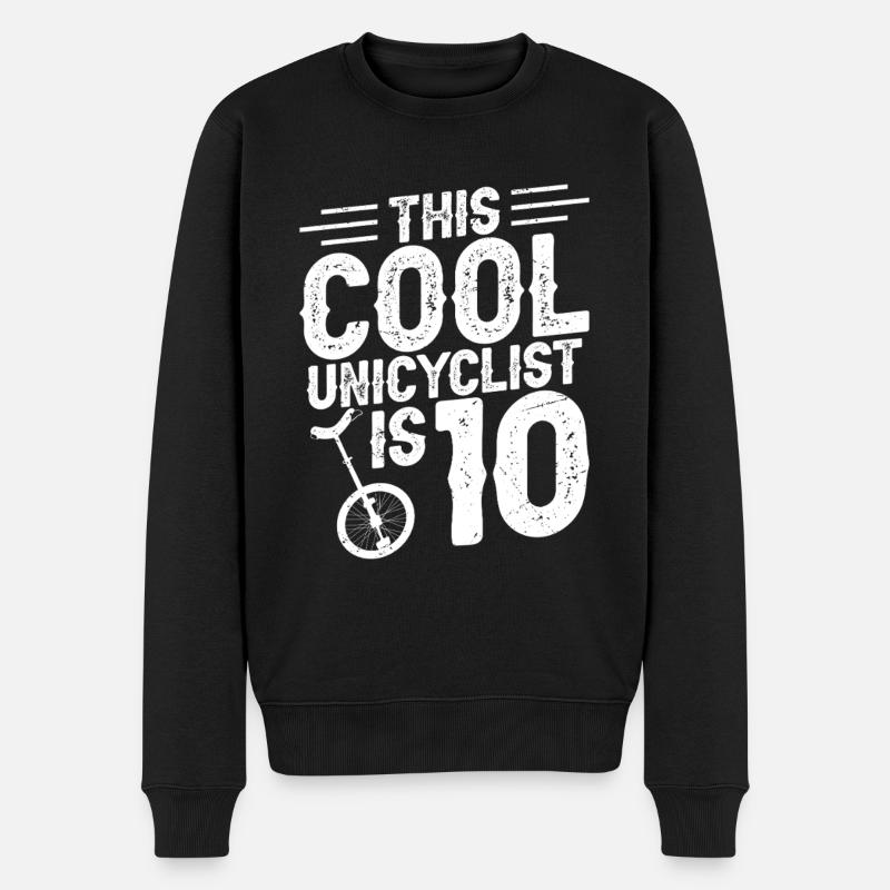Dieser Coole Einradfahrer Ist 10 - Männer Premium Bio Pullover - Schwarz