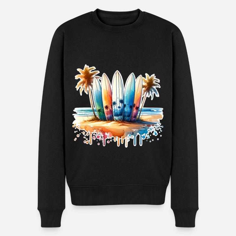 Surfeurs - Pull Premium bio Homme - noir