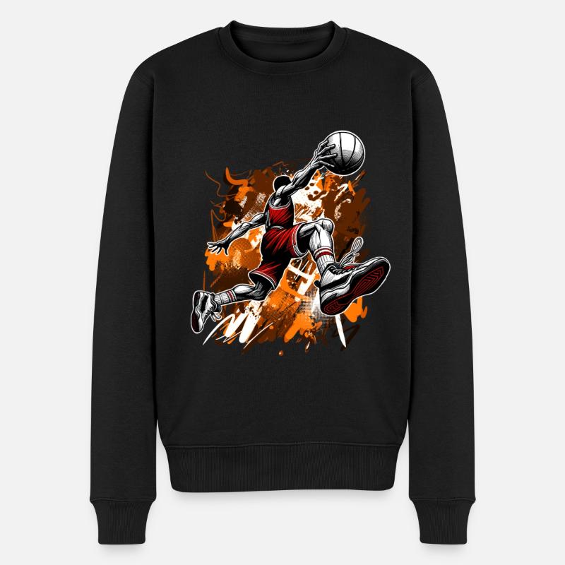 Basket-ball Joueurs de basket-ball - Pull Premium bio Homme - noir