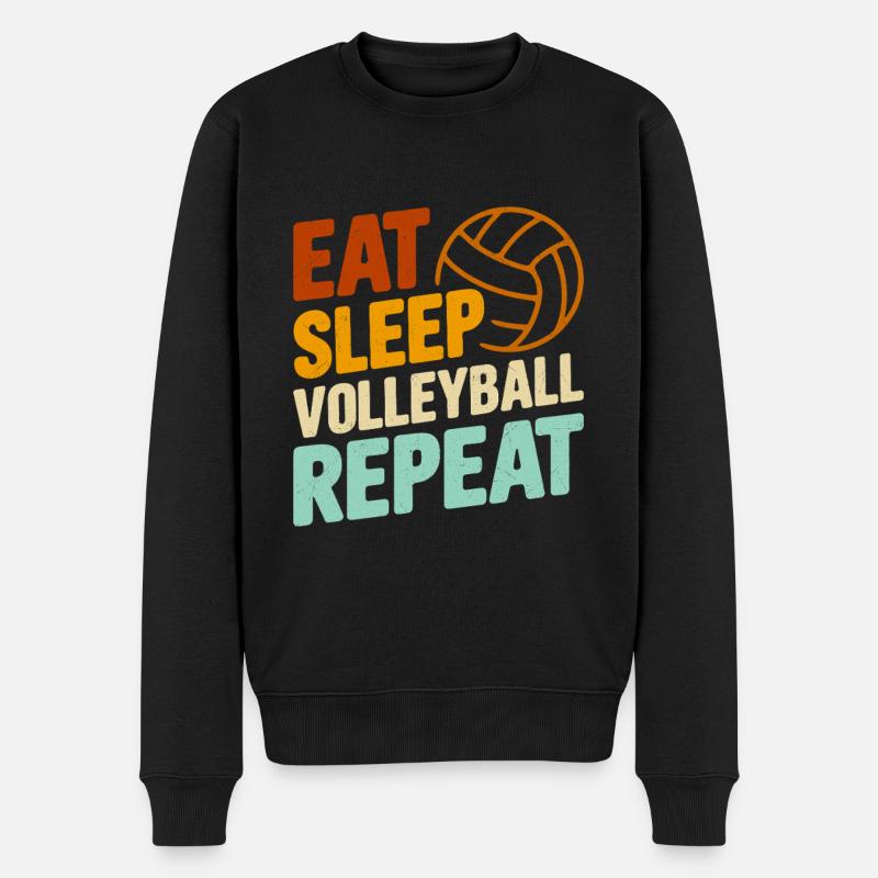 Volley-ball - Pull Premium bio Homme - noir