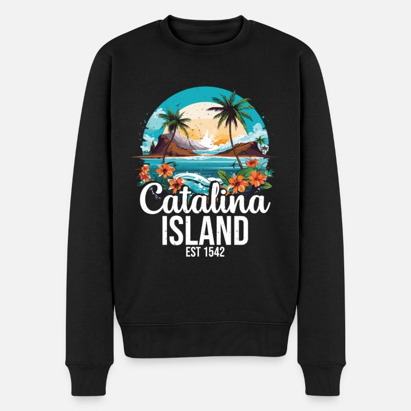 Catalina Island Birthday Crew - Männer Premium Bio Pullover - Schwarz