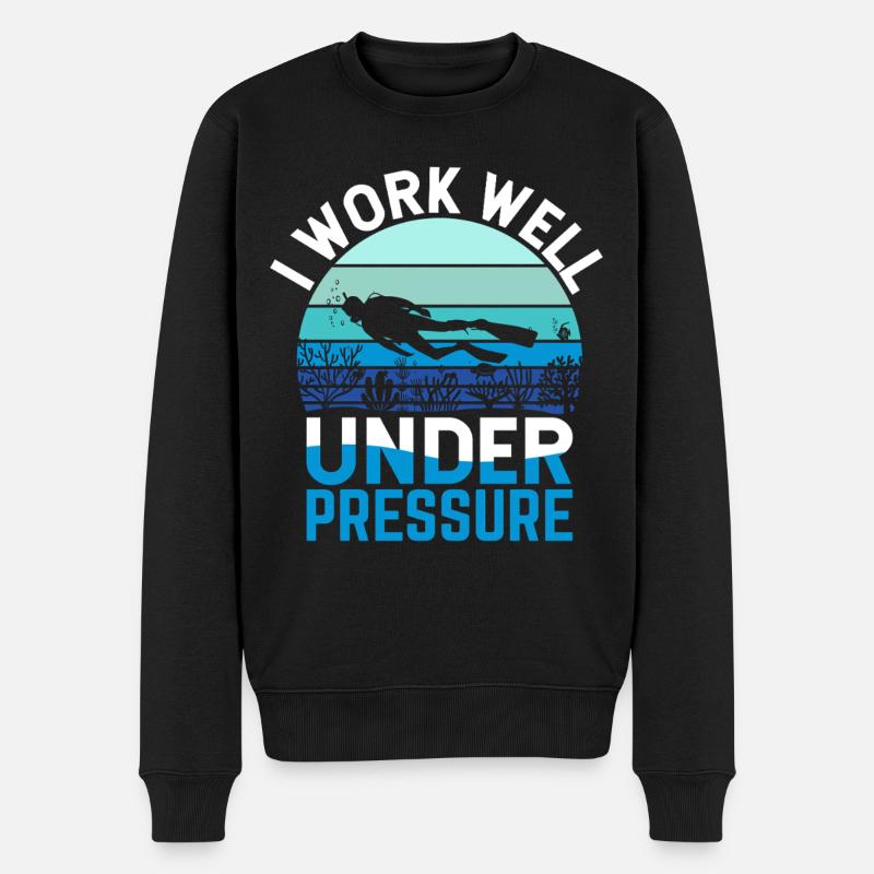 Plongée Plongée sous-marine Funny Scuba Diver - Pull Premium bio Homme - noir
