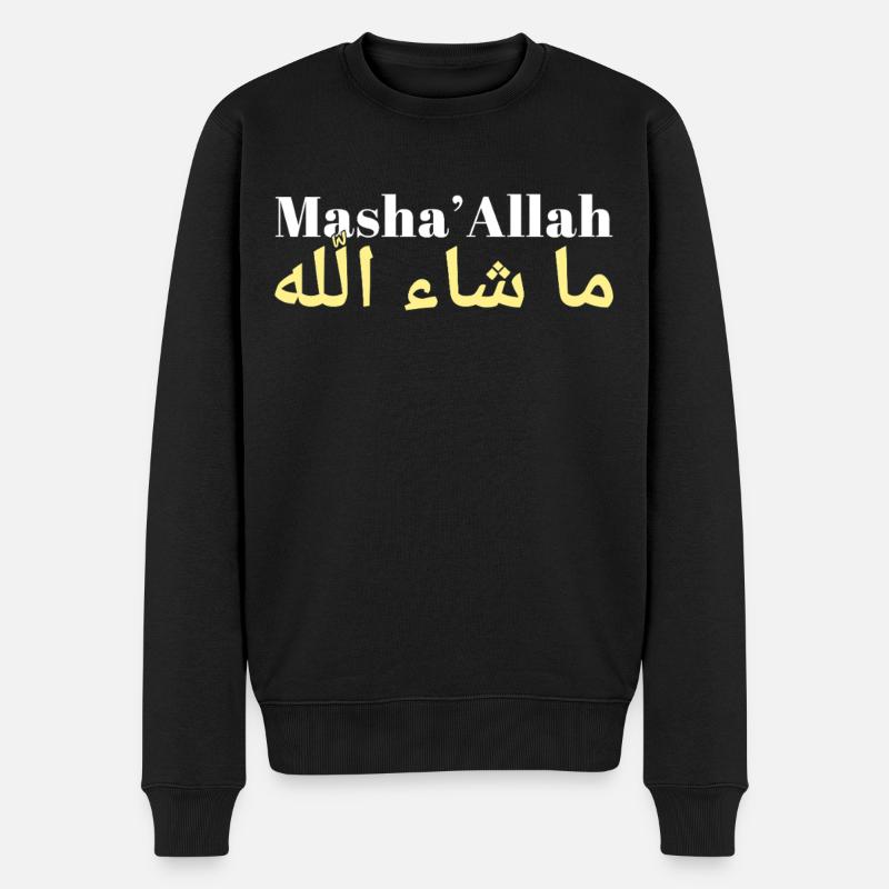 Bénédictions de l’Aïd Moubarak - Pull Premium bio Homme - noir