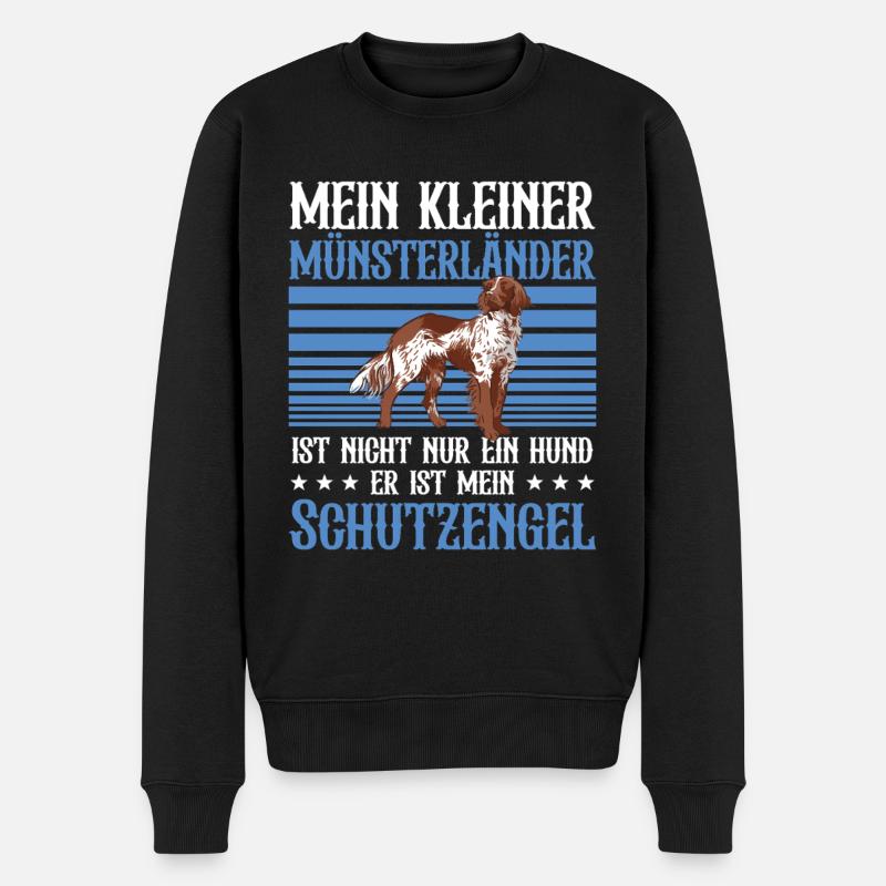 Kleiner Münsterländer nicht nur ein Hund - Männer Premium Bio Pullover - Schwarz