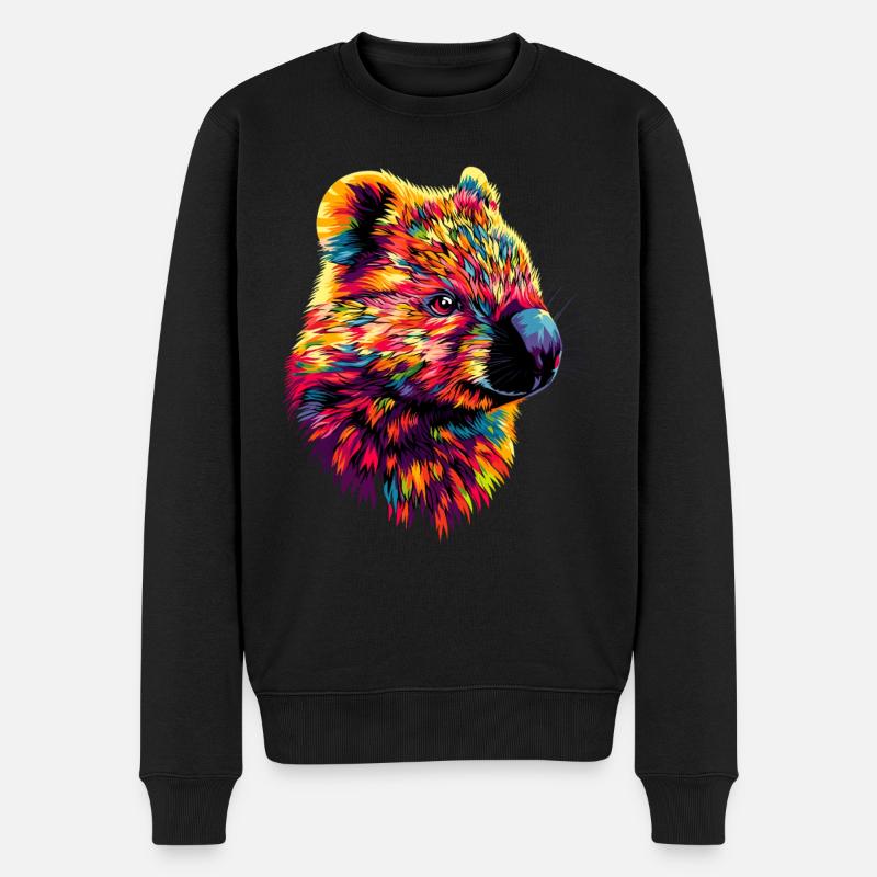 Wombat Australie Marsupial Mignon Wombat - Pull Premium bio Homme - noir