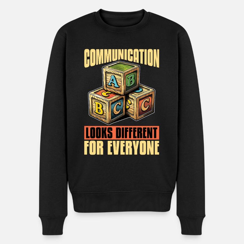 Orthophonie Communication Looks Kinésithérapeute - Pull Premium bio Homme - noir