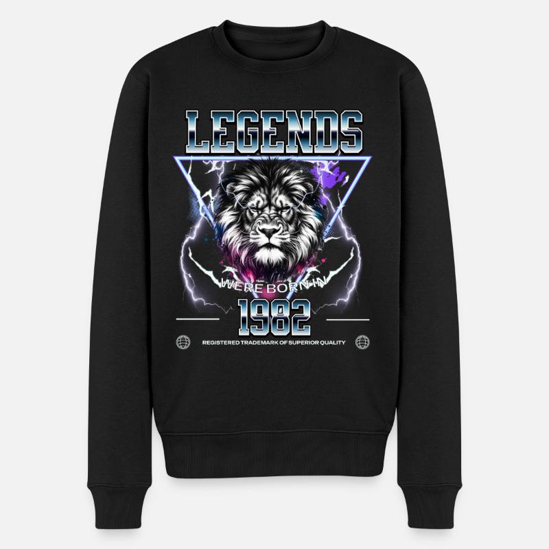 1982 Anniversaire Légende Leo - Pull Premium bio Homme - noir