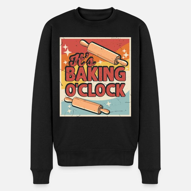 Baking Baker Bakery - Men's Premium Organic Jumper - black