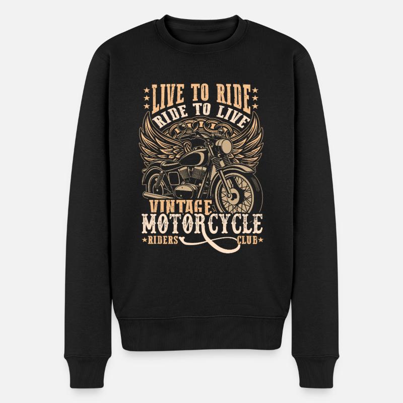 Motocyclette - Pull Premium bio Homme - noir