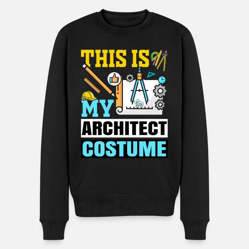 Architekt - Männer Premium Bio Pullover - Schwarz
