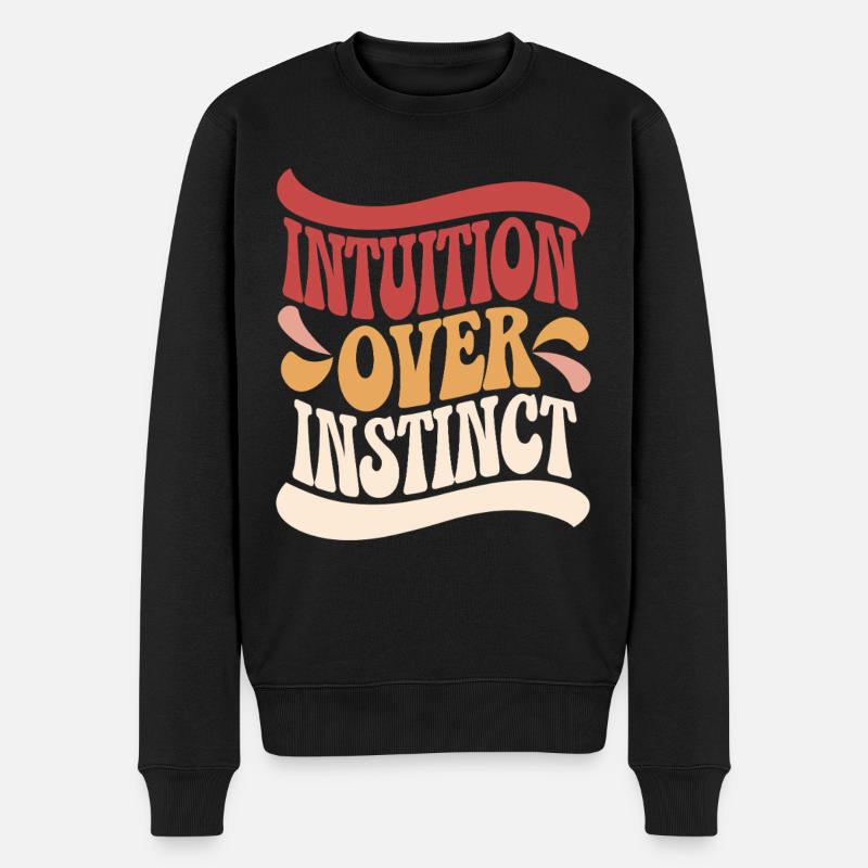 L’intuition plutôt que l’instinct Inspirant - Pull Premium bio Homme - noir