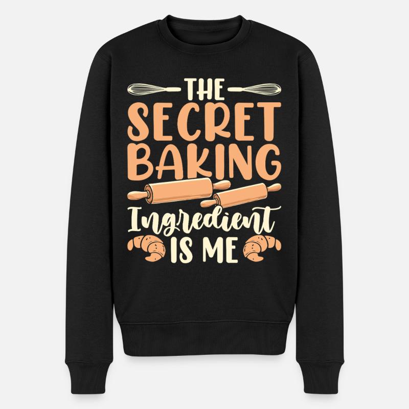 Backen Bäcker Bäckerei - Männer Premium Bio Pullover - Schwarz