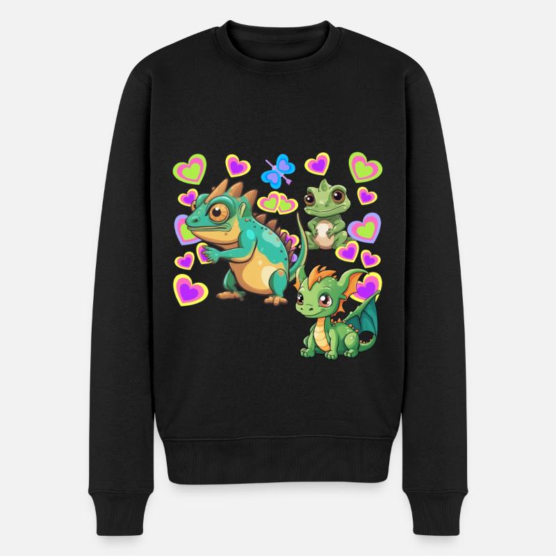 Dino Dinos Enfant Enfants - Pull Premium bio Homme - noir