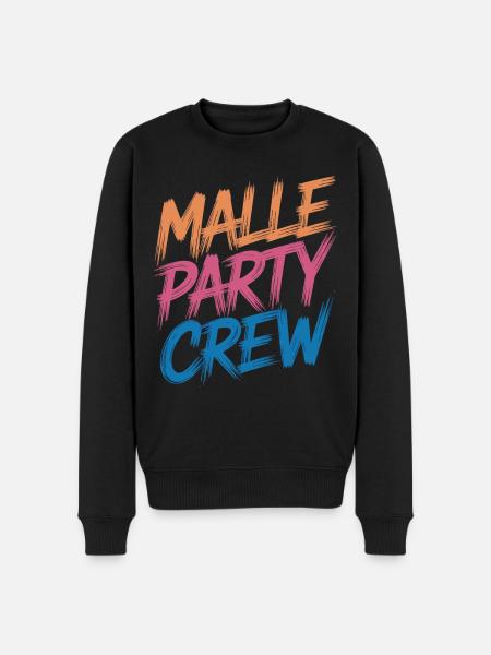 Malle Party Crew - Men's Premium Organic Jumper - black