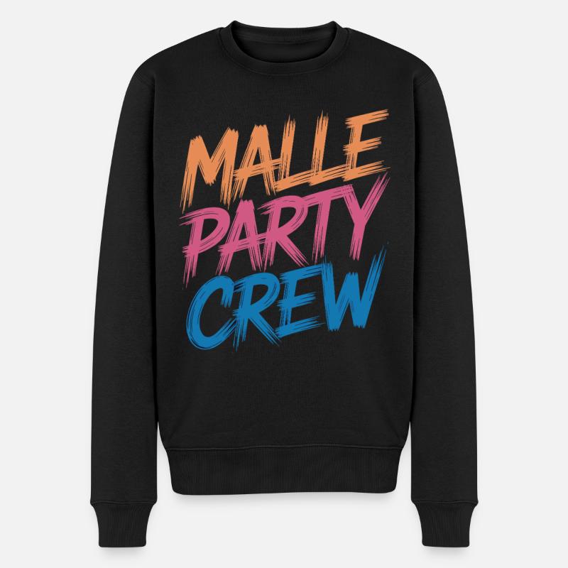 Malle Party Crew - Pull Premium bio Homme - noir