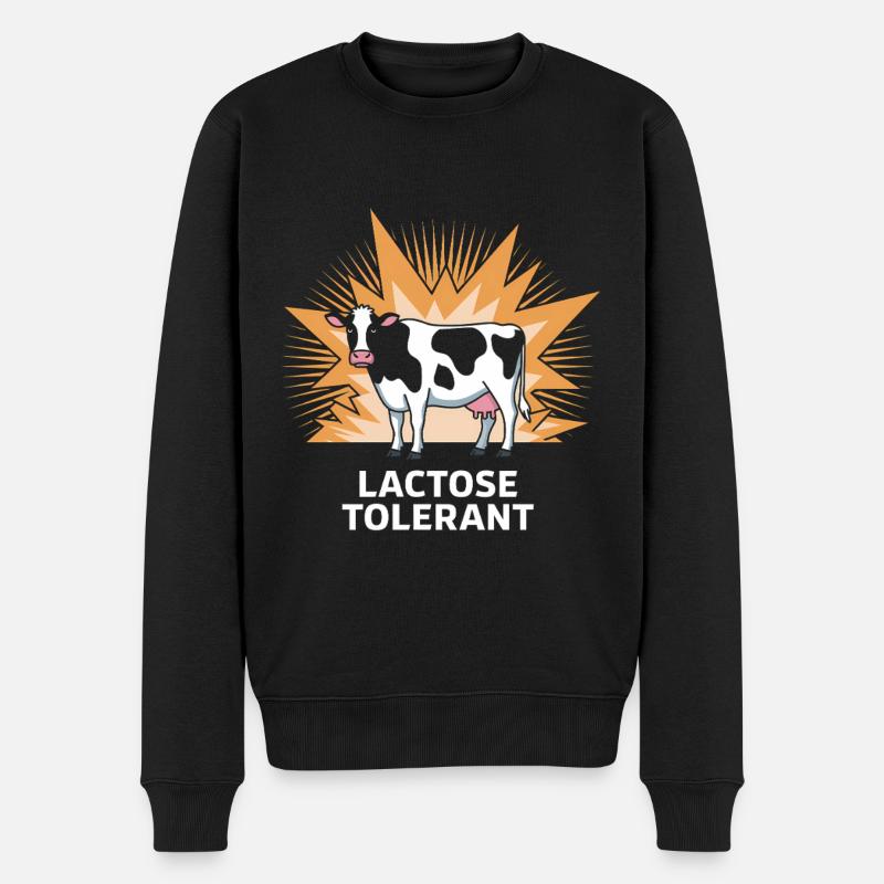 Vache tolérante au lactose - Pull Premium bio Homme - noir