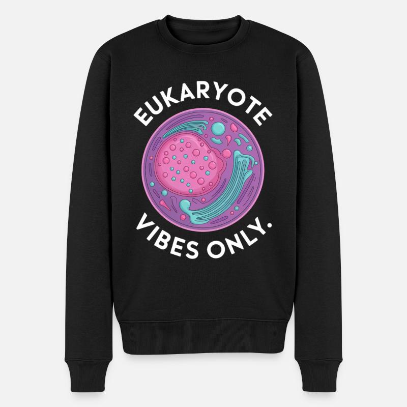 Eukaryote Vibes Only - Männer Premium Bio Pullover - Schwarz