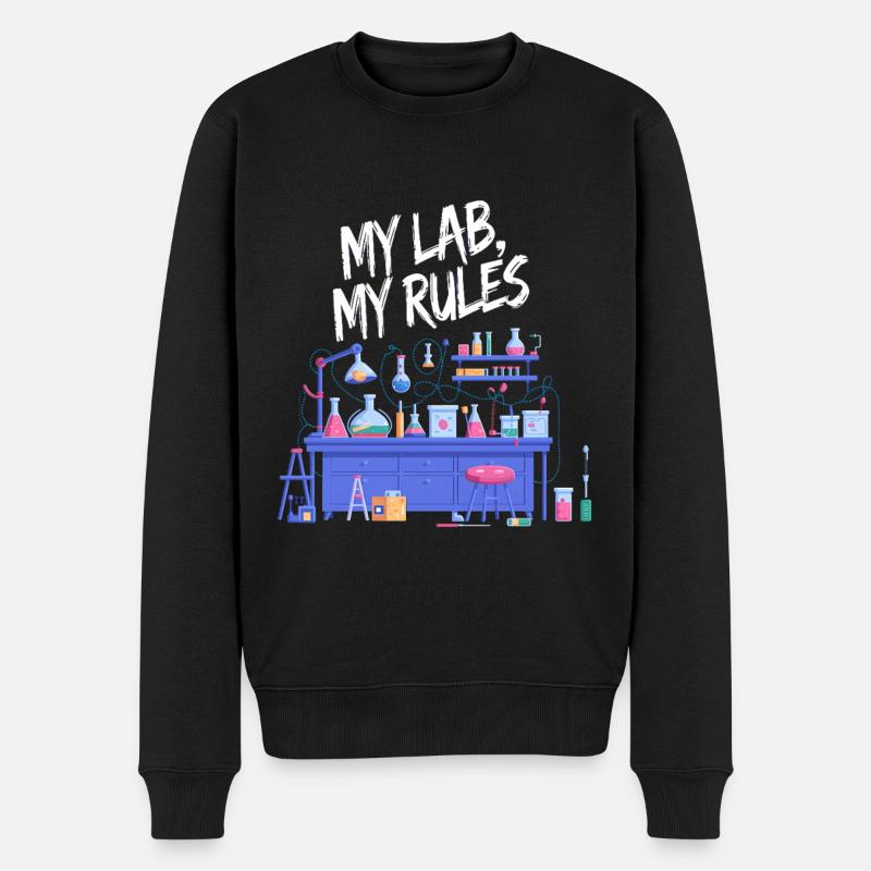 Mein Labor, meine Regeln - Männer Premium Bio Pullover - Schwarz