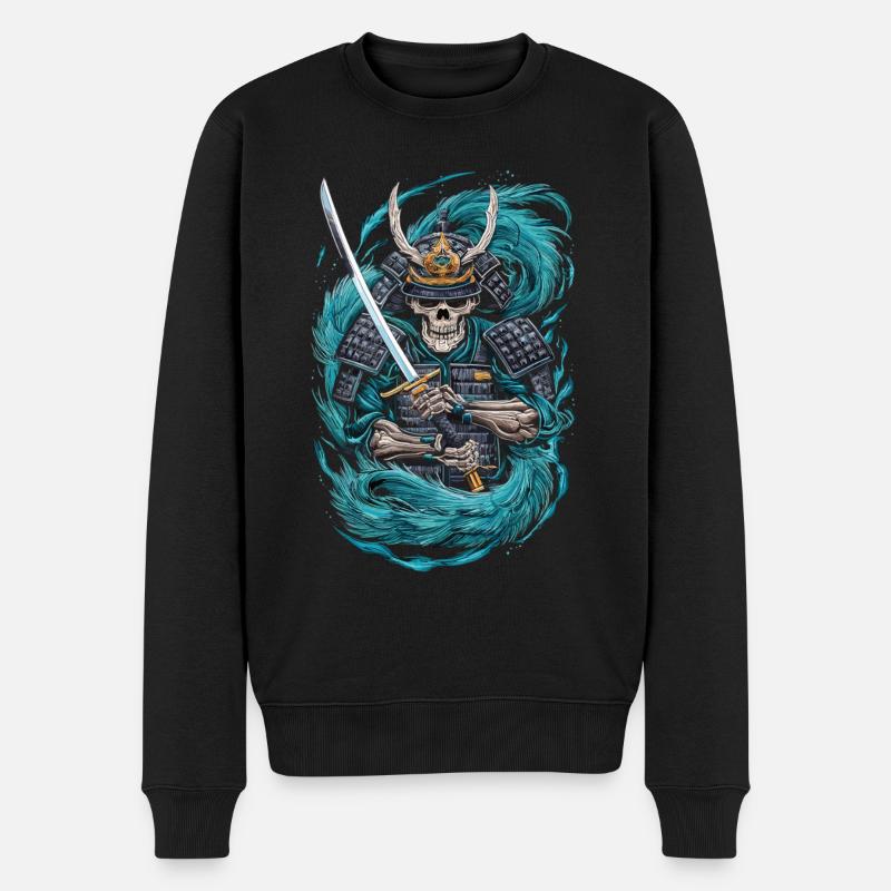 Guerrier samouraï fantomatique - Pull Premium bio Homme - noir
