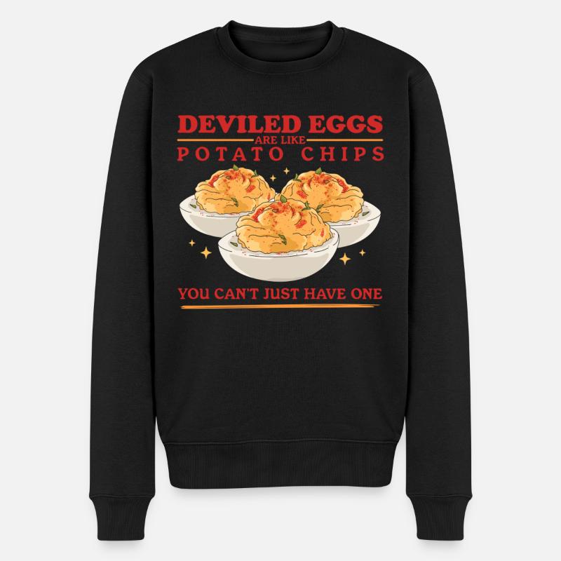 Stuffed Eggs Deviled Eggs Gifts - Men's Premium Organic Jumper - black