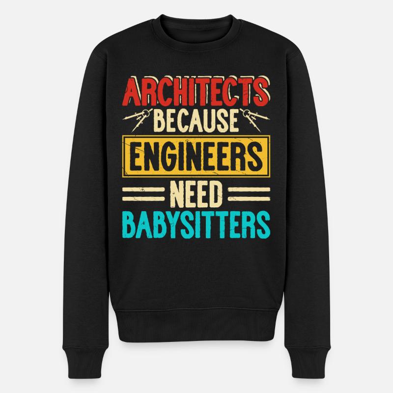 Architekt - Männer Premium Bio Pullover - Schwarz