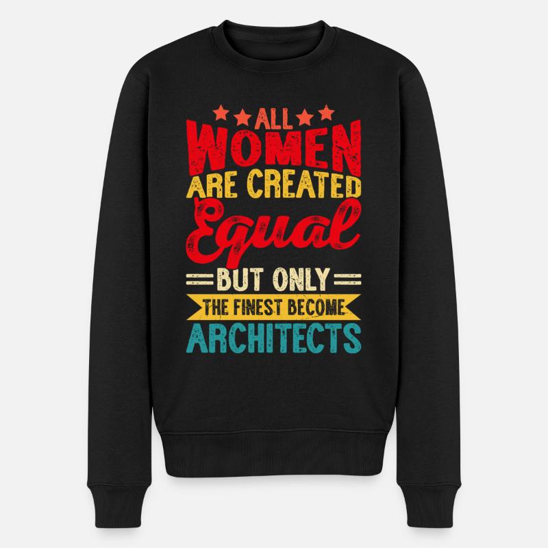 Architekt - Männer Premium Bio Pullover - Schwarz