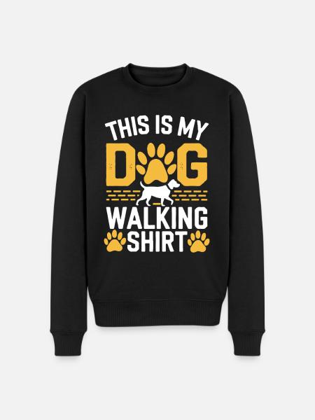This Is My Dog Walking Shirt - Men's Premium Organic Jumper - black