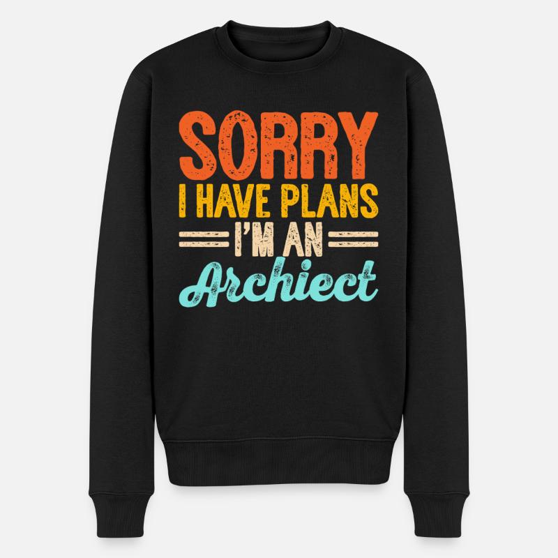 Architekt - Männer Premium Bio Pullover - Schwarz