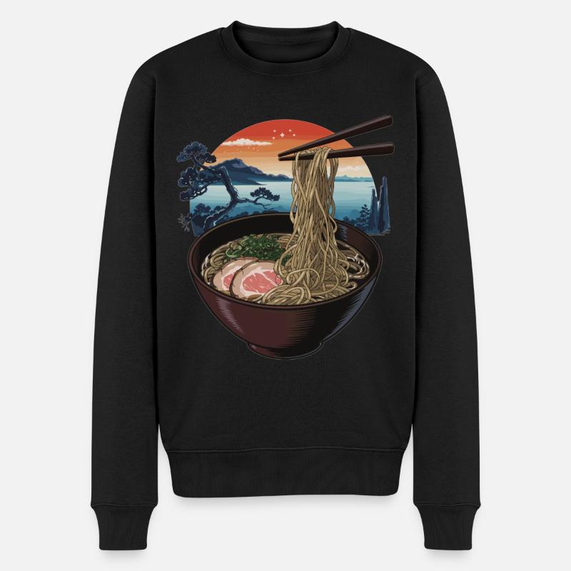 Art japonais du ramen - Pull Premium bio Homme - noir