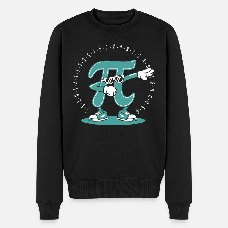 Pi Mathe - Männer Premium Bio Pullover - Schwarz