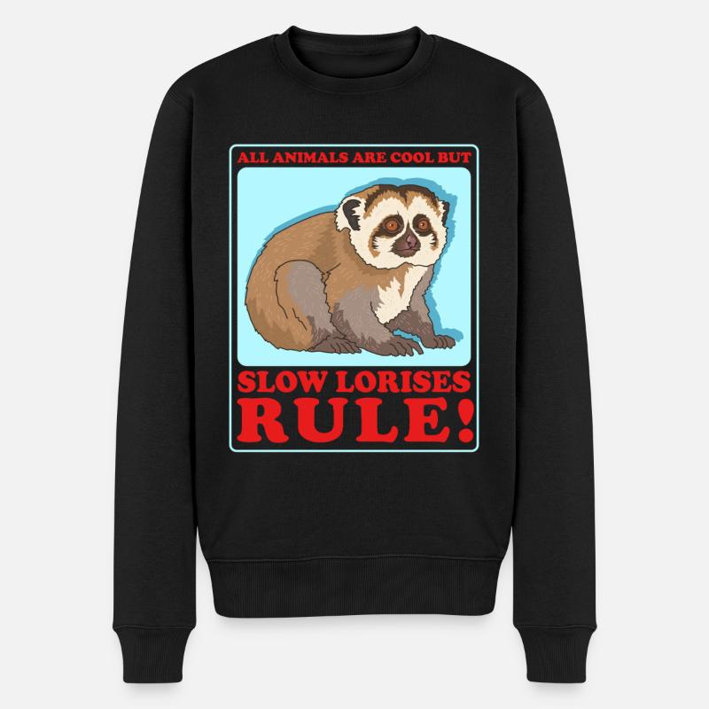 Cadeau Slow Lorises - Pull Premium bio Homme - noir