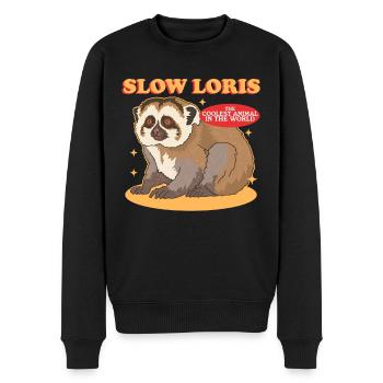 Plumploris lustige Slow Lorises Geschenke - Männer Premium Bio Pullover - Schwarz - Vorne - Nico (187cm)