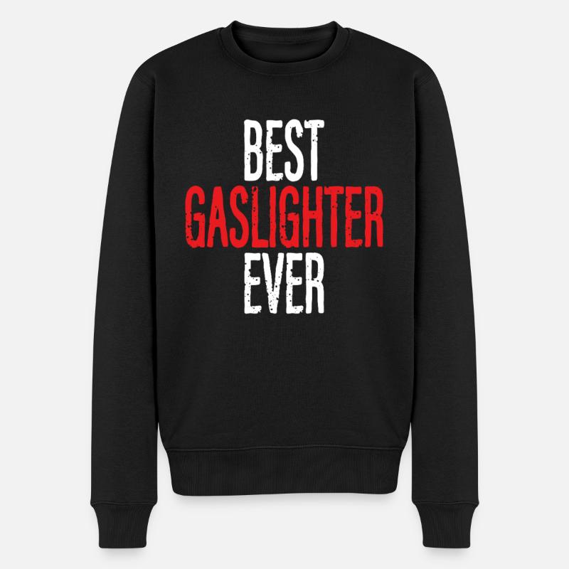 Gaslighting Gaslighter - Männer Premium Bio Pullover - Schwarz