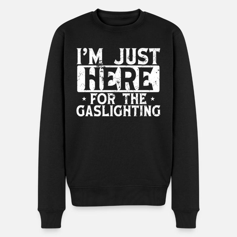 Gaslighting Gaslighter - Männer Premium Bio Pullover - Schwarz