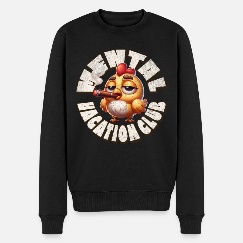 Mental Vacation Club - Männer Premium Bio Pullover - Schwarz